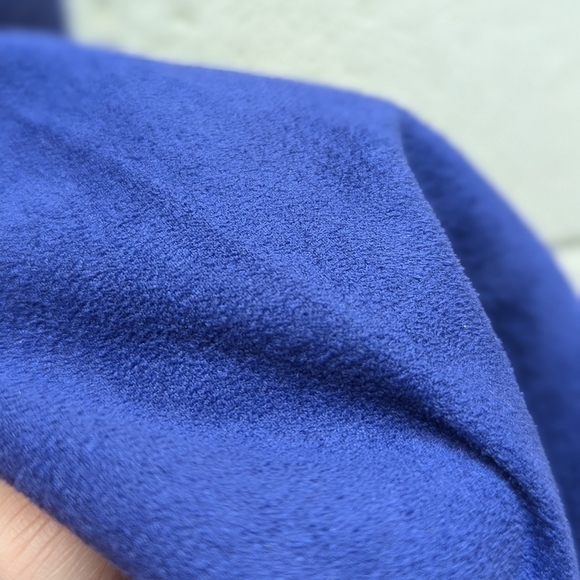 Chicos suede long sleeve button up size 2 purple violet dress shirt VINTAGE - Picture 7 of 7